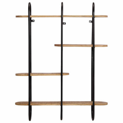 Mensola da Parete 90x20x116,5 cm Legno Massello di Mango Grezzo