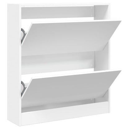 Scarpiera Bianca 80x21x87,5 cm in Legno Multistrato
