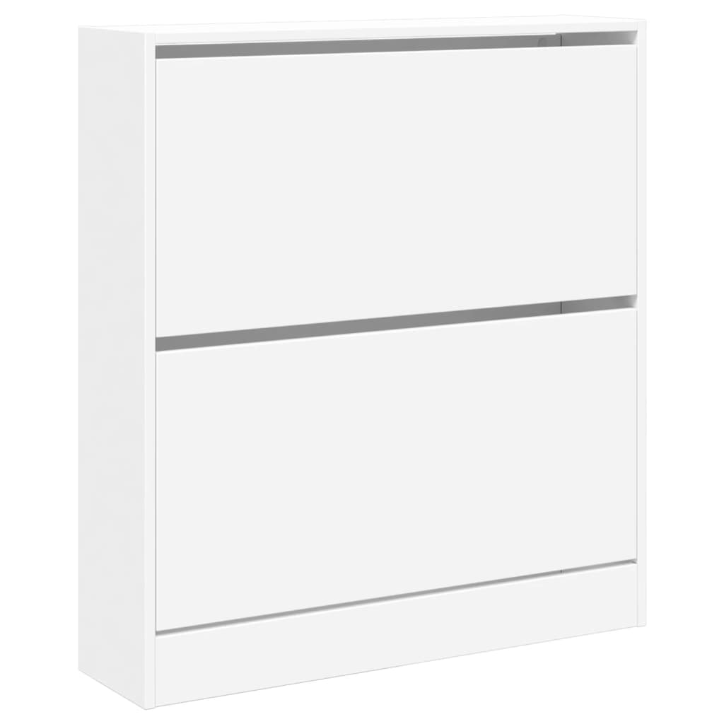 Scarpiera Bianca 80x21x87,5 cm in Legno Multistrato