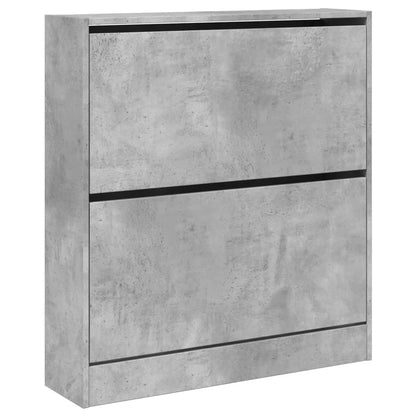 Scarpiera Grigio Cemento 80x21x87,5 cm in Legno Multistrato