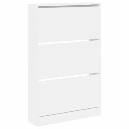 Scarpiera Bianca 80x21x125,5 cm in Legno Multistrato