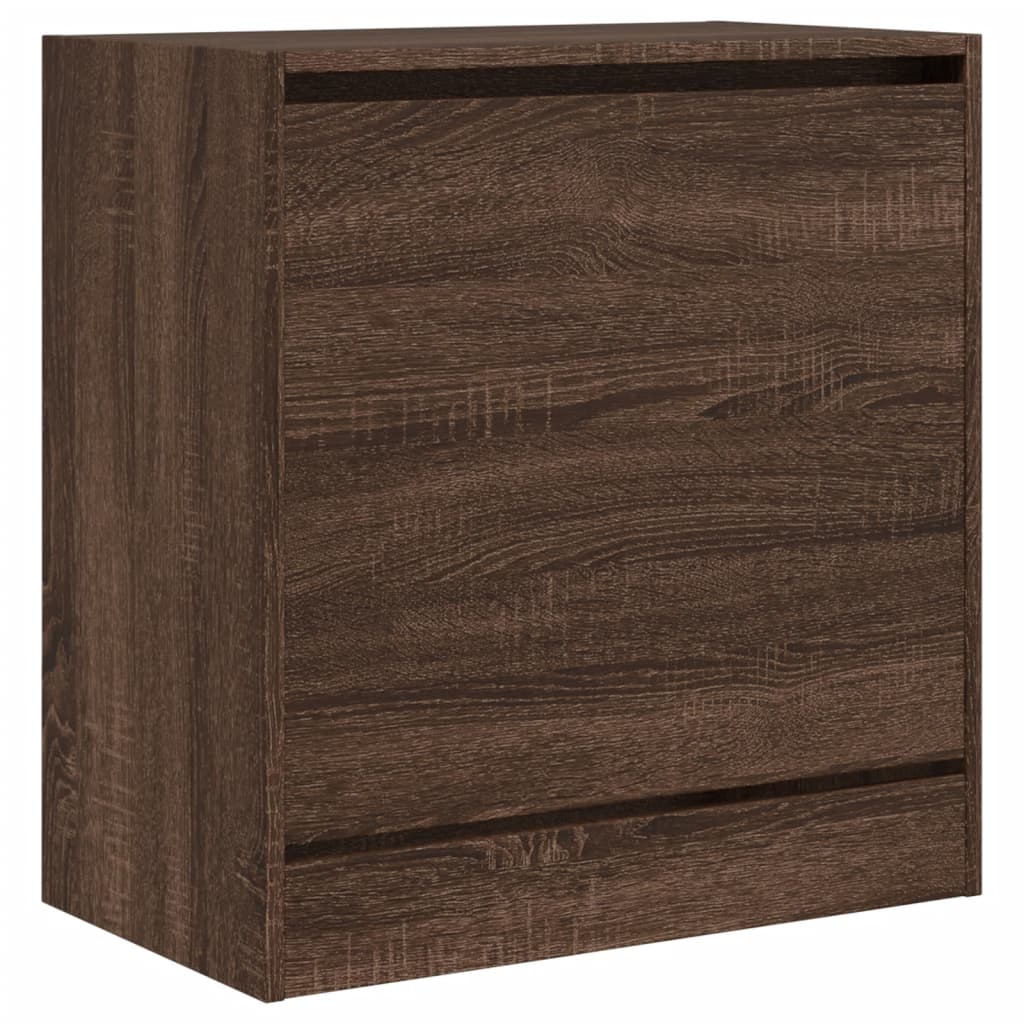 Scarpiera Rovere Marrone 60x34x63,5 cm in Legno Multistrato