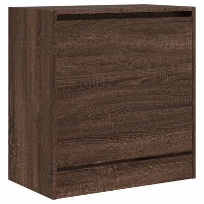 Scarpiera Rovere Marrone 60x34x63,5 cm in Legno Multistrato