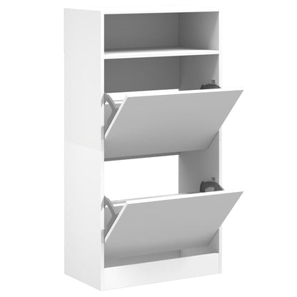 Scarpiera Bianca 60x34x116 cm in Legno Multistrato