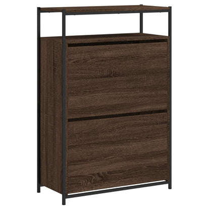 Scarpiera Rovere Marrone 75x34x112 cm in Legno Multistrato