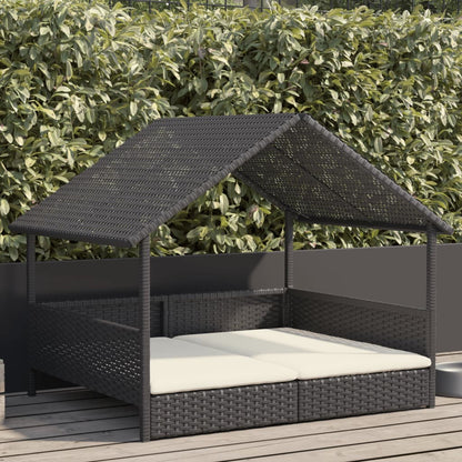 Cuccia per Cani con Cuscino in Polyrattan
