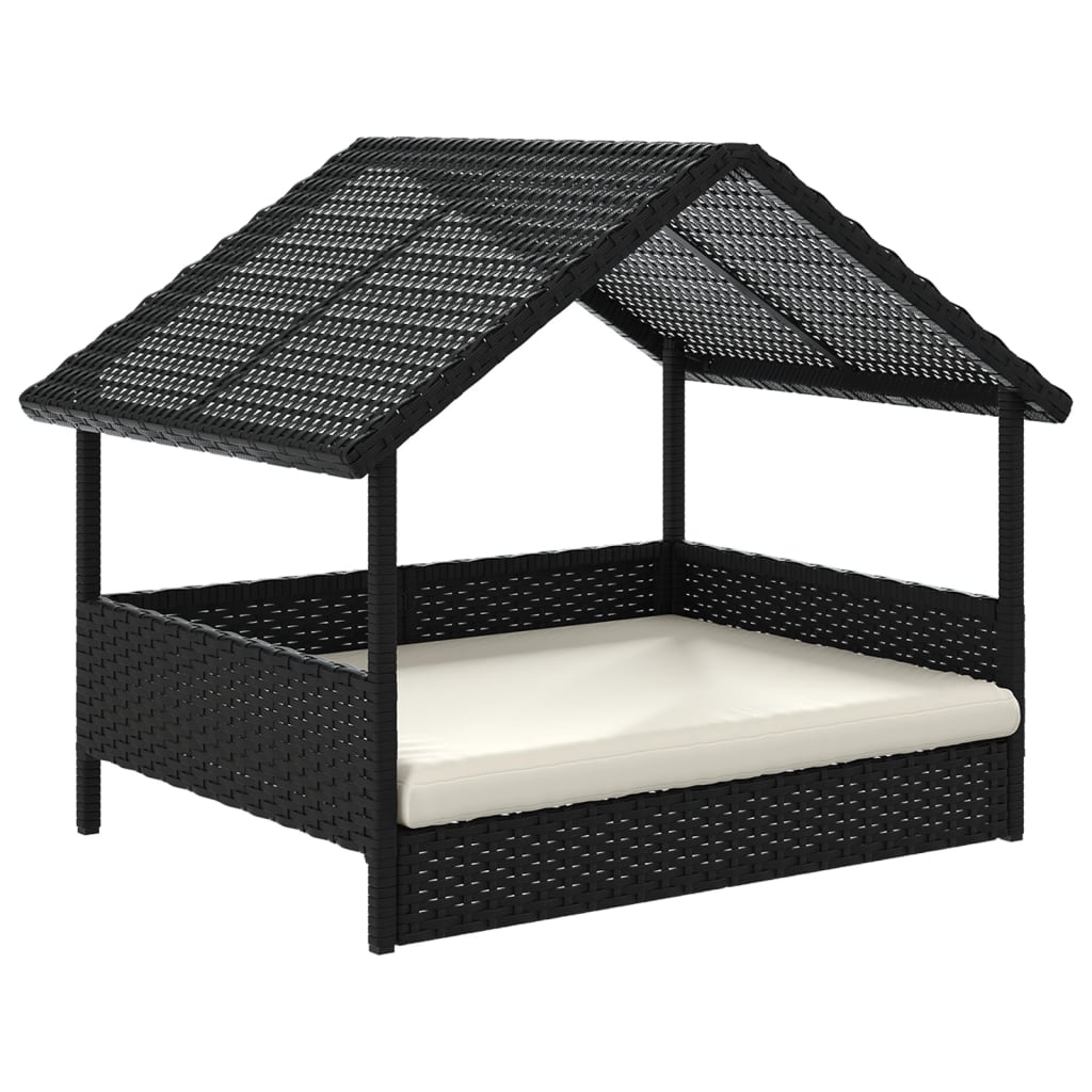 Cuccia per Cani con Cuscino in Polyrattan
