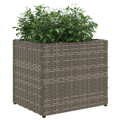 Fioriera da Giardino Grigia 36x30x32 cm in Polyrattan