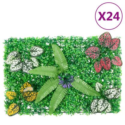 Â Recinzione Piante ArtificialiÂ 24 pz Verde 40x60 cm