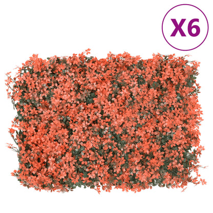 Â Recinzione Foglie Acero ArtificialiÂ 6 pz Rosso Chiaro 40x60cm