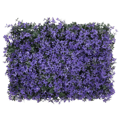  Recinzione Foglie Artificiali 6 pz Viola 40x60 cm