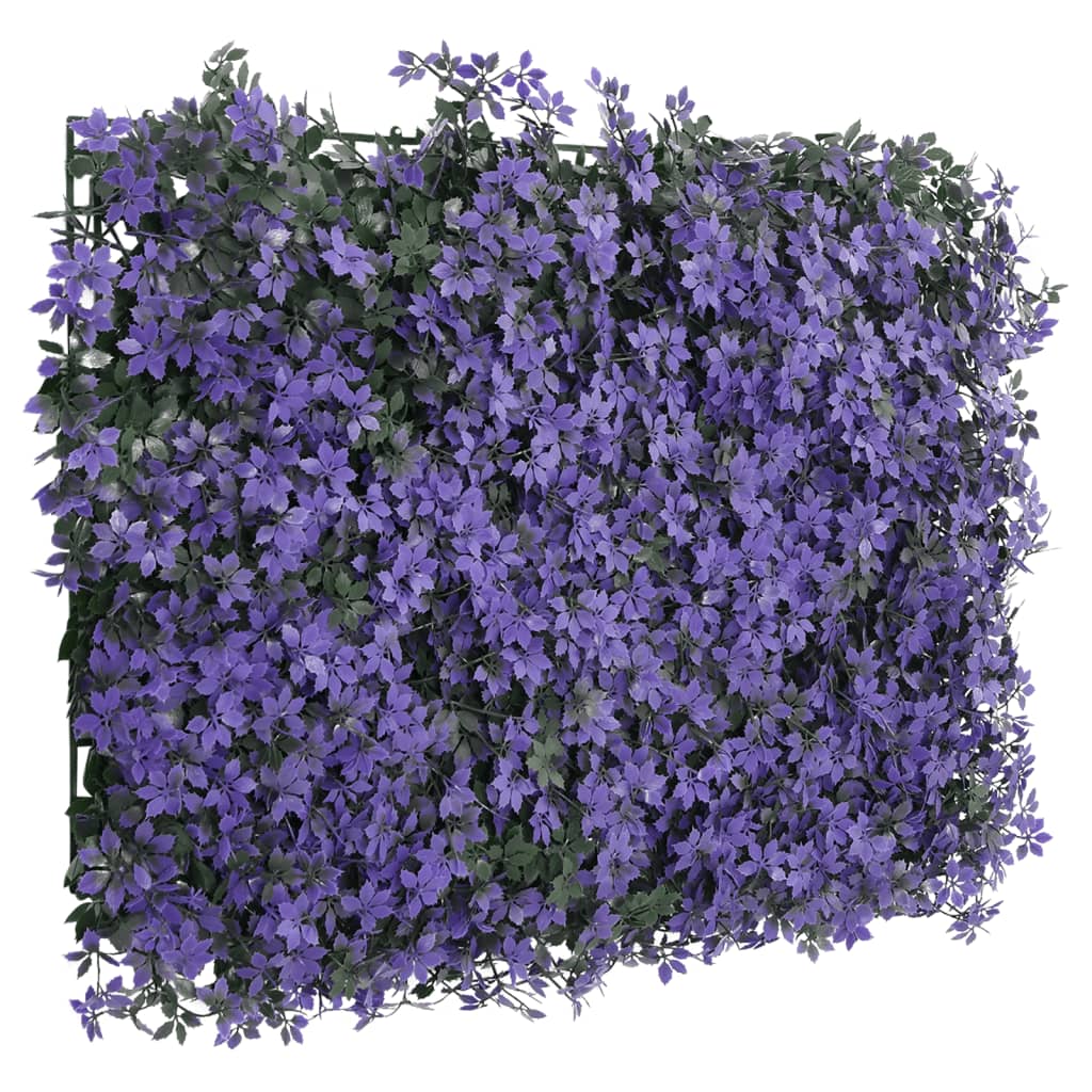  Recinzione Foglie Artificiali 6 pz Viola 40x60 cm
