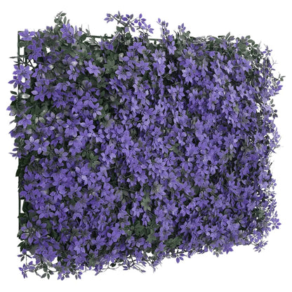  Recinzione Foglie Artificiali 6 pz Viola 40x60 cm