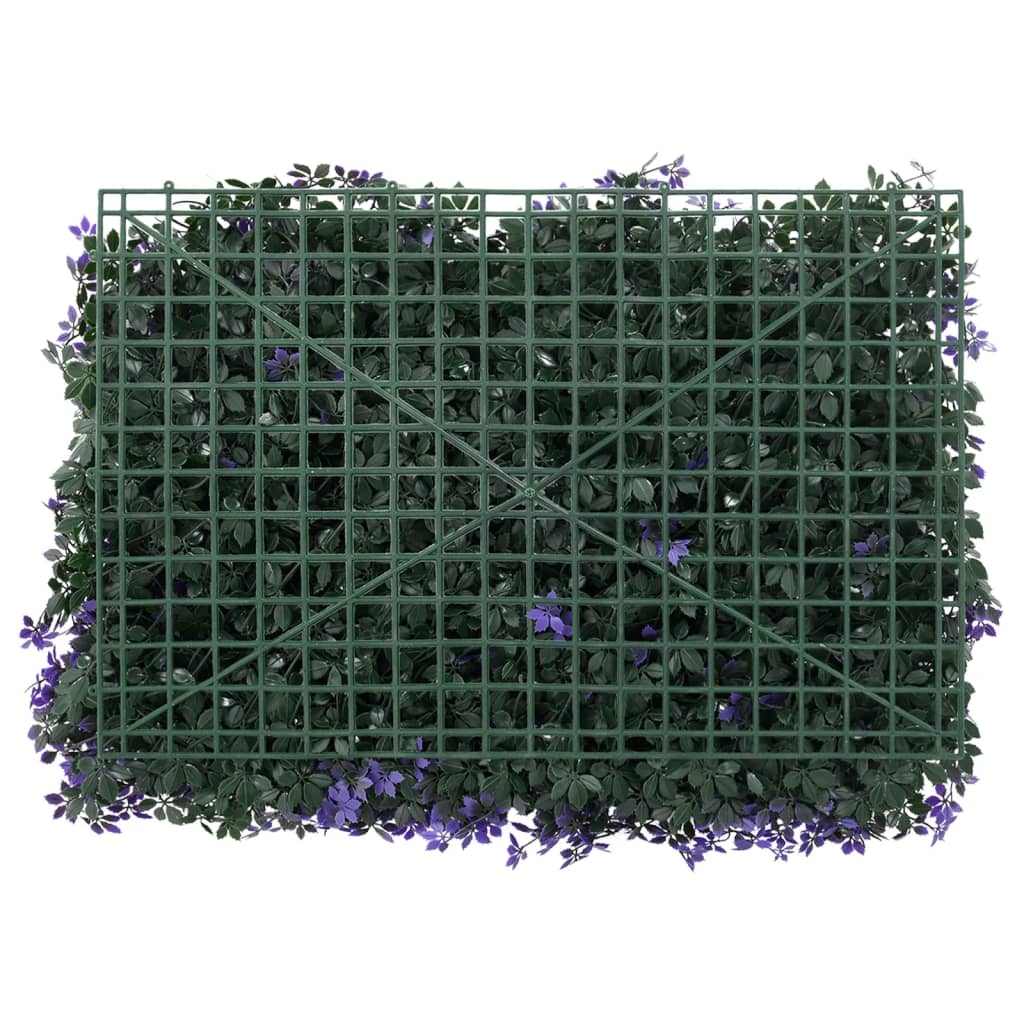  Recinzione Foglie Artificiali 6 pz Viola 40x60 cm