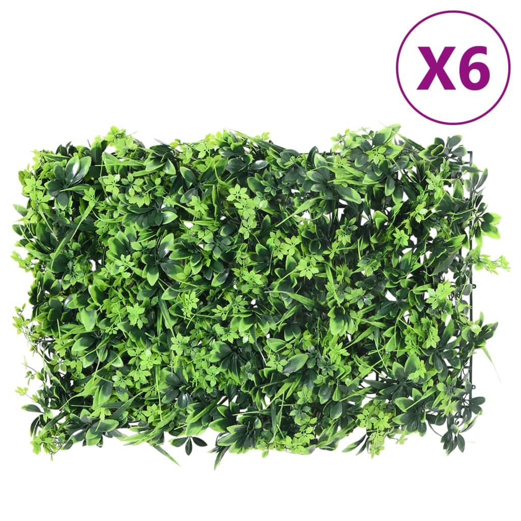 Ã‚Â Recinzione Foglie ArtificialiÃ‚Â 6 pz Verde 40x60 cm
