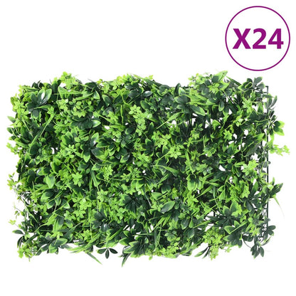 Â Recinzione Foglie ArtificialiÂ 24 pz Verde 40x60 cm
