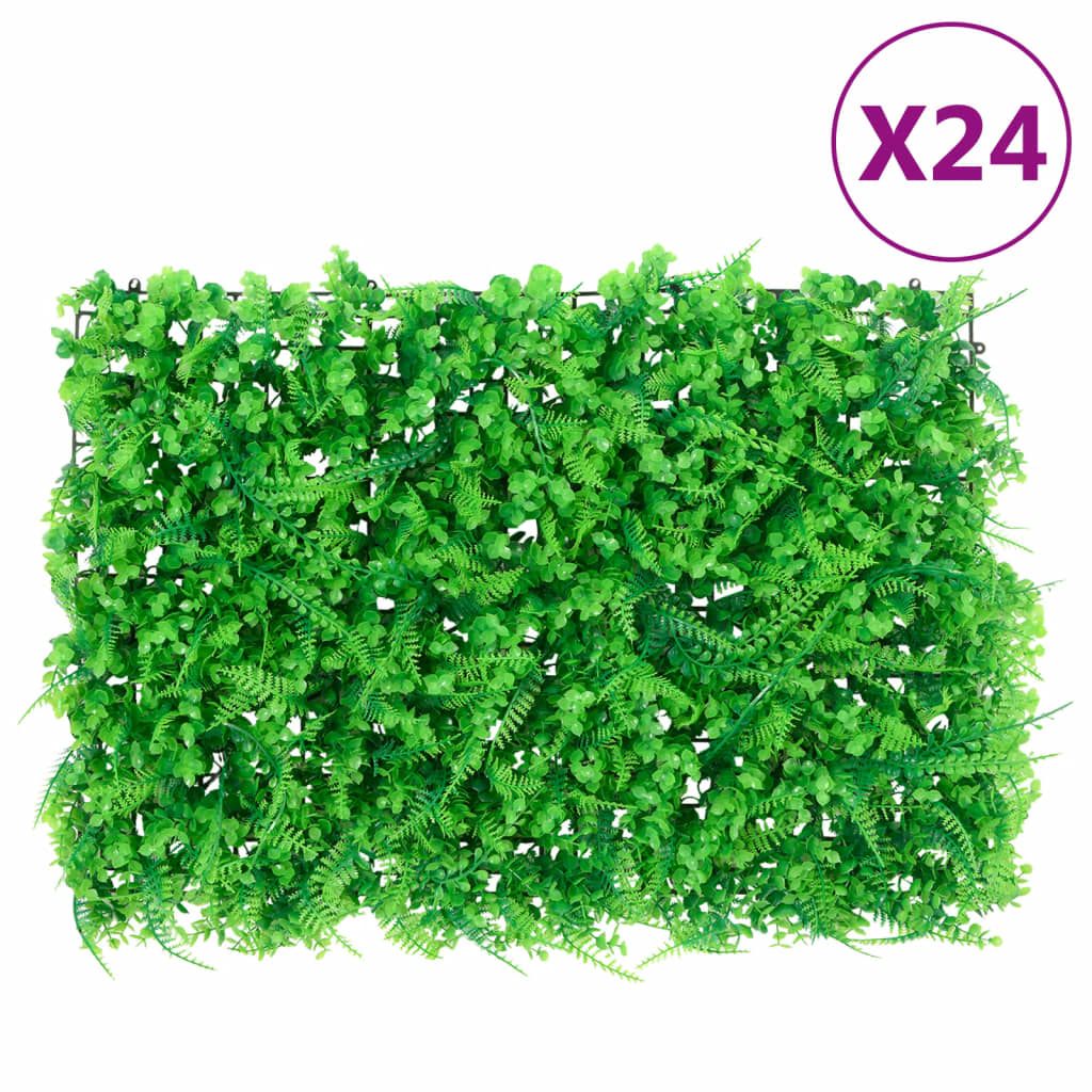 Â Recinzione Foglie Felce ArtificialiÂ 24 pz Verde 40x60 cm