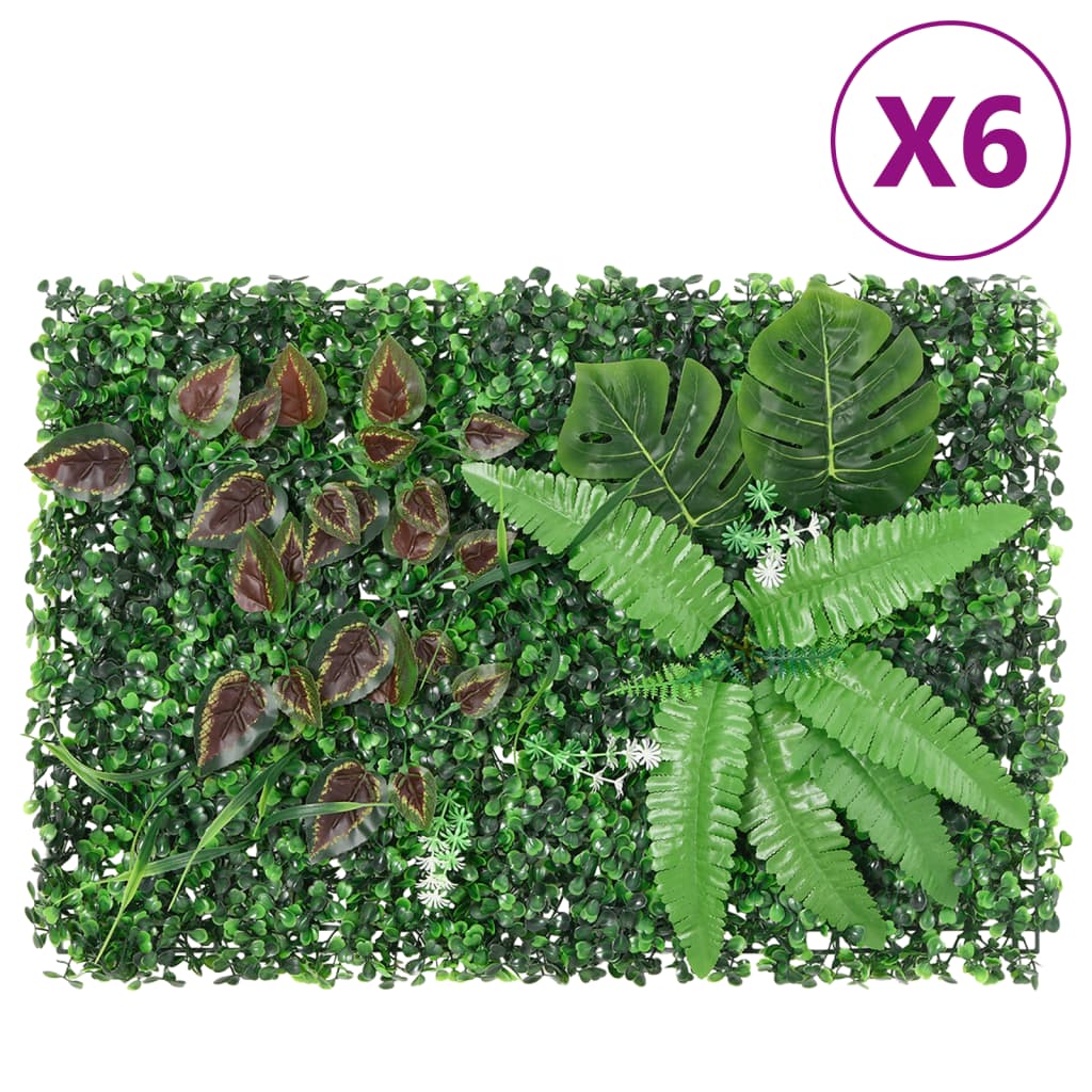 Â Recinzione Piante ArtificialiÂ 6 pz Verde 40x60 cm