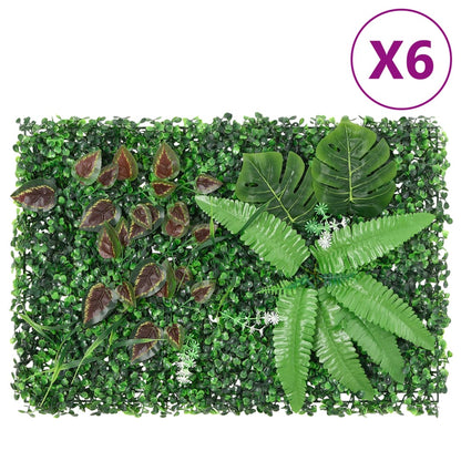 Â Recinzione Piante ArtificialiÂ 6 pz Verde 40x60 cm