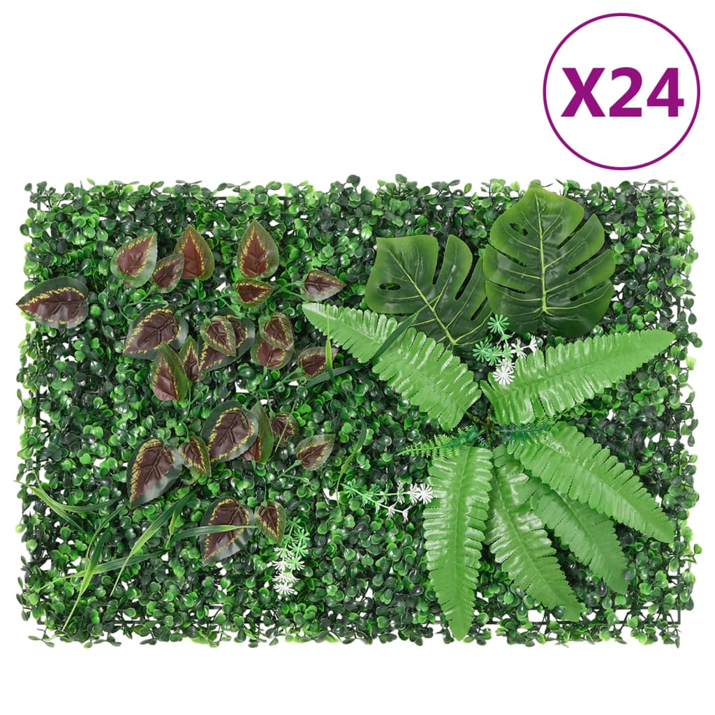 Recinzione Piante ArtificialiÃ‚Â 24 pz Verde 40x60 cm