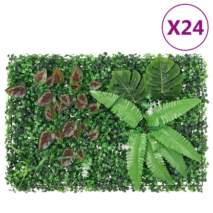 Recinzione Piante ArtificialiÃ‚Â 24 pz Verde 40x60 cm