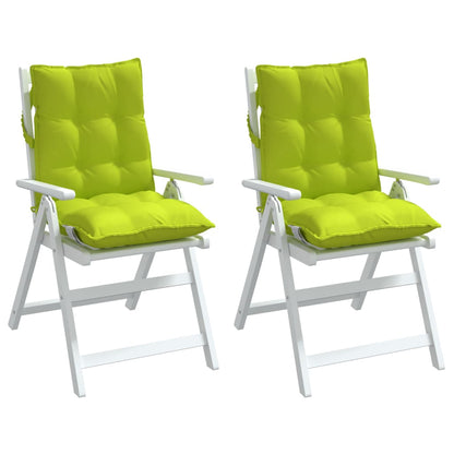 Cuscini Sedia Schienale Basso 2 pz Verde Chiaro Tessuto Oxford