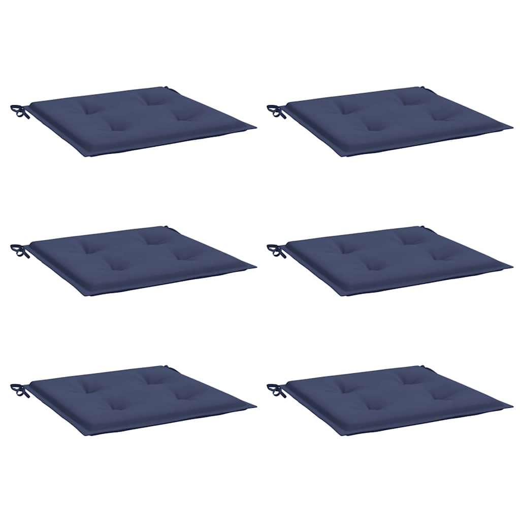 Cuscini per Pallet 6 pz Blu Marino 40x40x3 cm in Tessuto Oxford