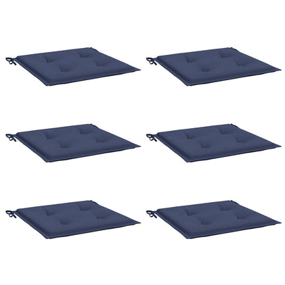 Cuscini per Pallet 6 pz Blu Marino 50x50x3 cm in Tessuto Oxford