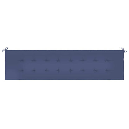 Cuscino Panca da Giardino Blu Marino 200x50x3 cm Tessuto Oxford