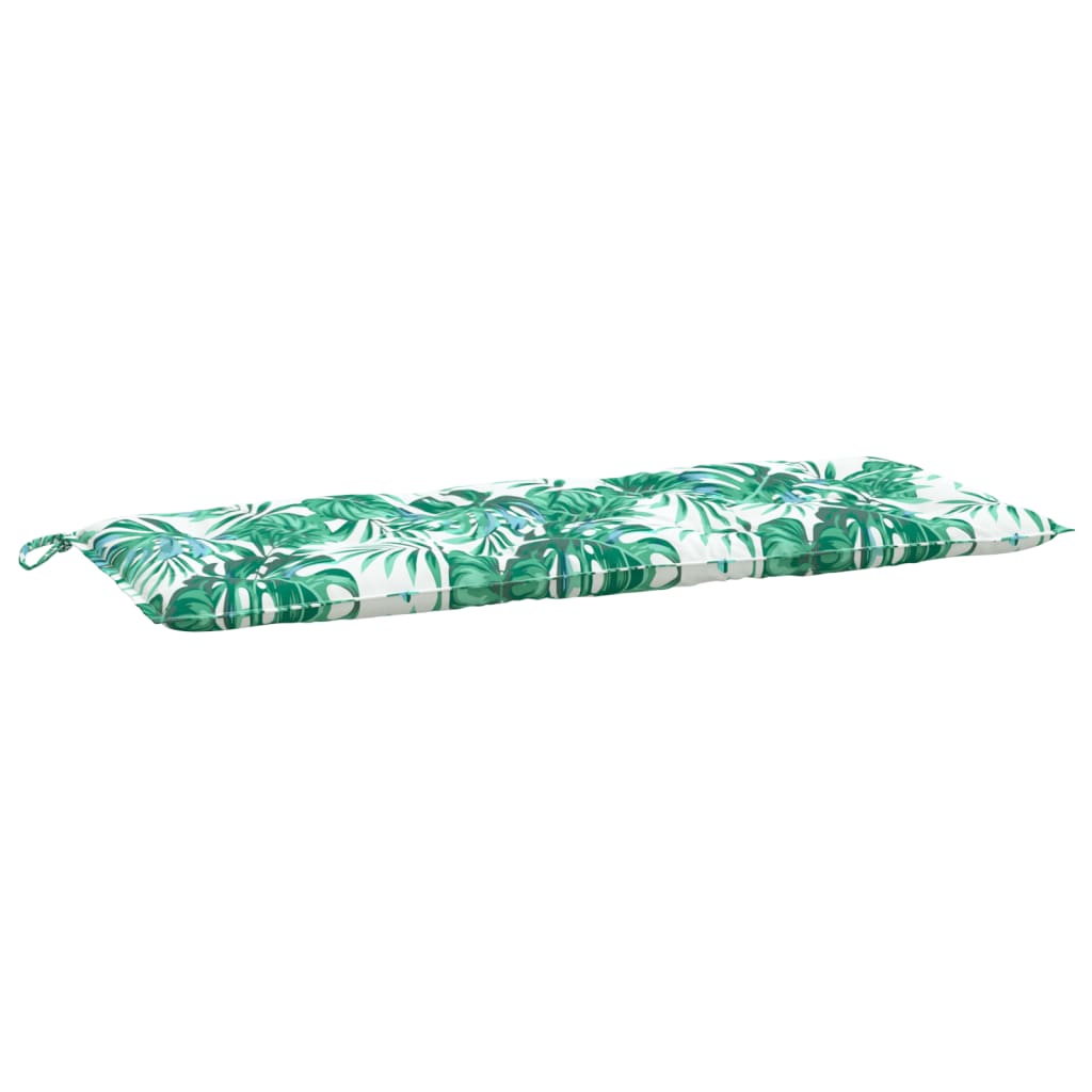 Cuscino Panca Giardino a Foglie 120x50x7 cm in Tessuto Oxford