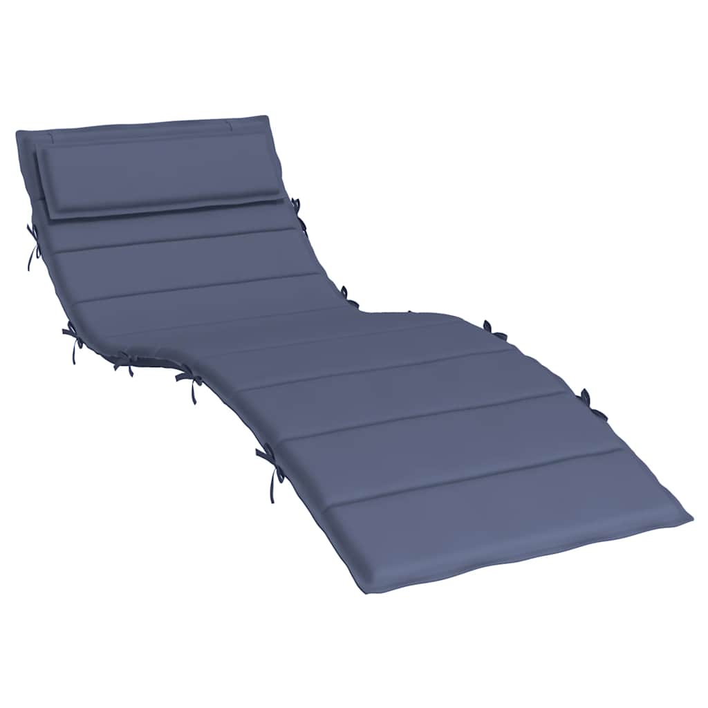 Cuscino per Lettino Blu Marino 180x60x4 cm in Tessuto Oxford