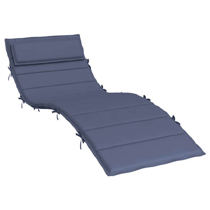 Cuscino per Lettino Blu Marino 180x60x4 cm in Tessuto Oxford