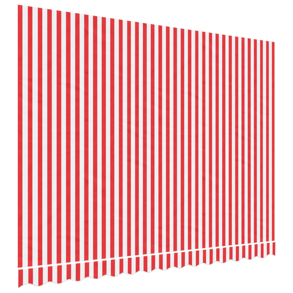 Tessuto di Ricambio per Tenda Strisce Rosse e Bianche 3,5x2,5 m