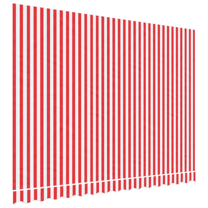 Tessuto di Ricambio per Tenda Strisce Rosse e Bianche 3,5x2,5 m