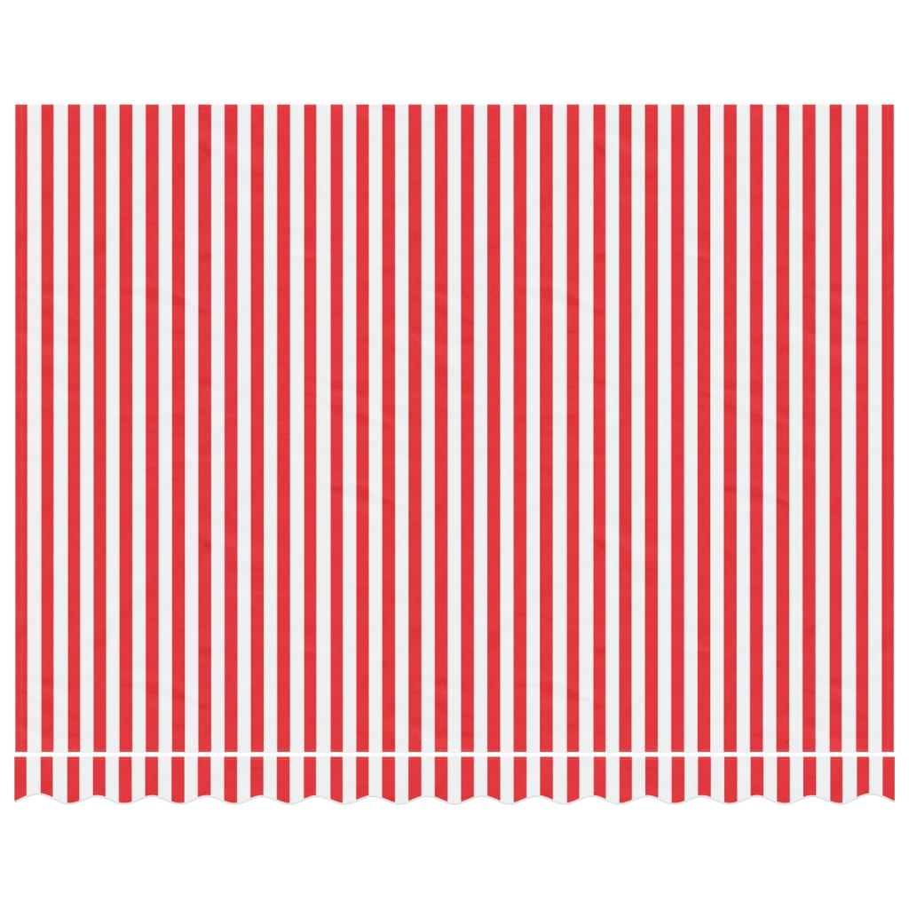 Tessuto di Ricambio per Tenda Strisce Rosse e Bianche 3,5x2,5 m