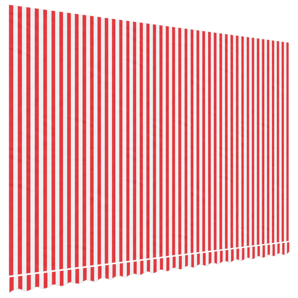 Tessuto di Ricambio per Tenda Strisce Rosse e Bianche 4,5x3 m