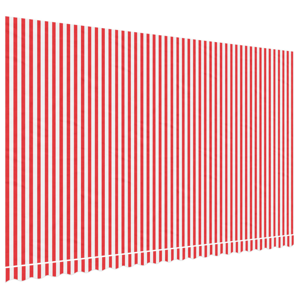 Tessuto di Ricambio per Tenda Strisce Rosse e Bianche 5x3 m