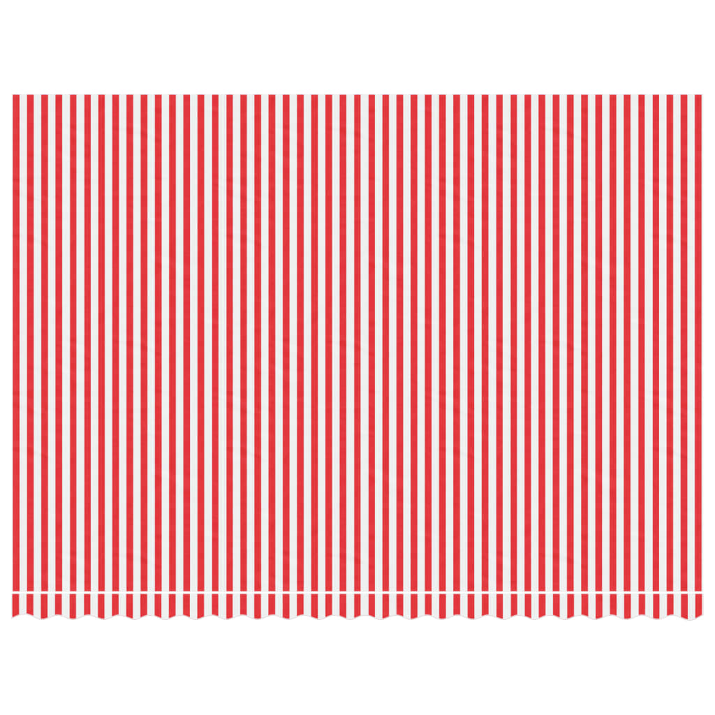 Tessuto di Ricambio per Tenda Strisce Rosse e Bianche 5x3,5 m