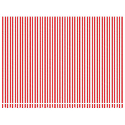 Tessuto di Ricambio per Tenda Strisce Rosse e Bianche 5x3,5 m