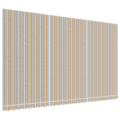 Tessuto di Ricambio per Tenda Strisce Multicolore 6x3,5 m
