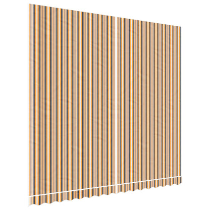 Tessuto di Ricambio per Tenda Strisce Multicolore 4x3,5 m