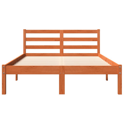 Letto senza Materasso Marrone Cera 150x200 cm in Legno di Pino