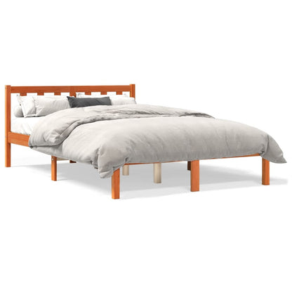 Letto senza Materasso Marrone Cera 120x190 cm in Legno di Pino