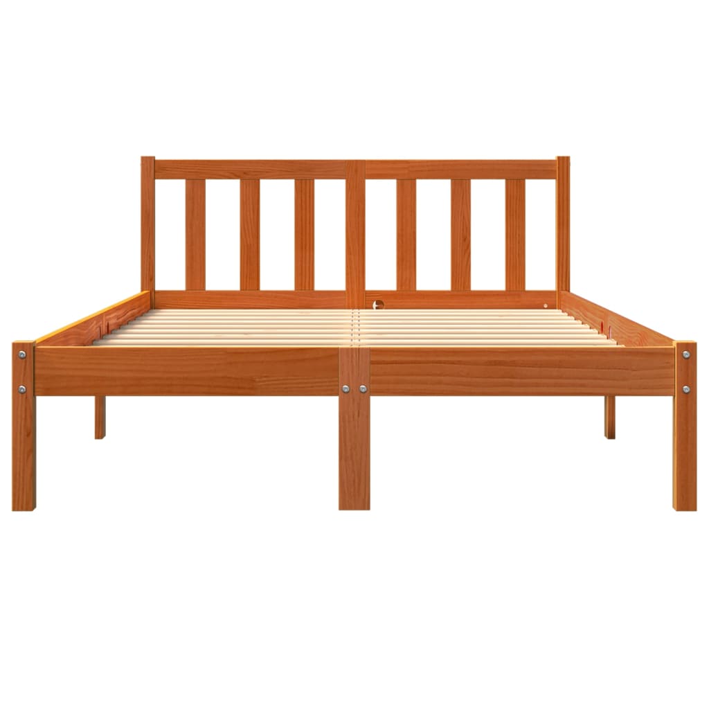 Letto senza Materasso Marrone Cera 120x190 cm in Legno di Pino
