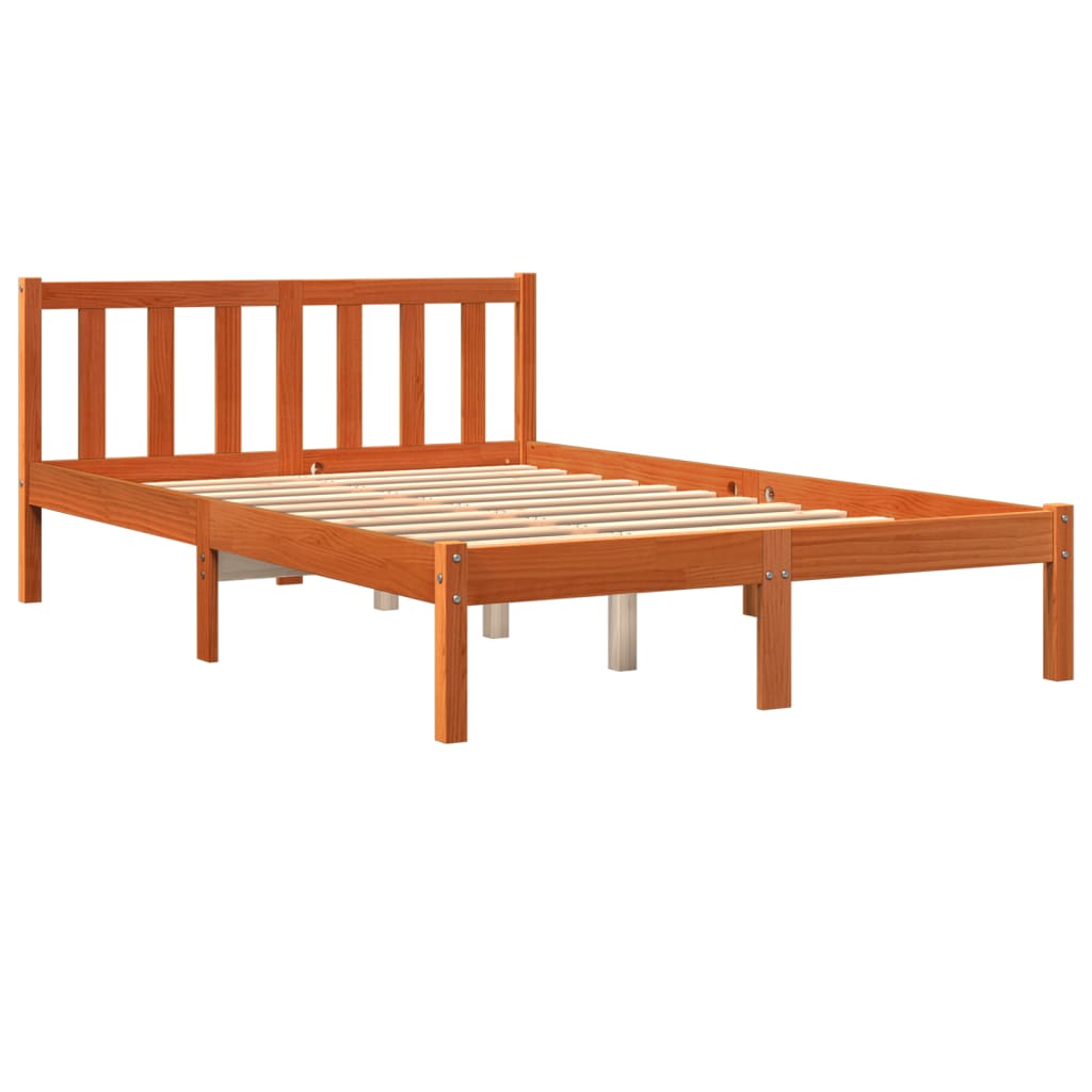 Giroletto senza Materasso Marrone Cera 140x200cm Massello Pino