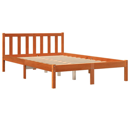 Giroletto senza Materasso Marrone Cera 140x200cm Massello Pino