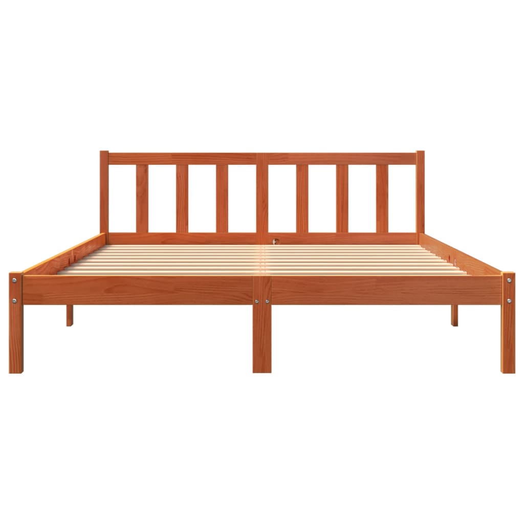 Giroletto senza Materasso Marrone Cera 150x200 cm Legno di Pino