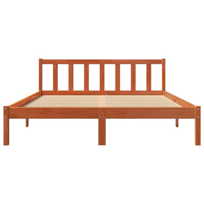 Giroletto senza Materasso Marrone Cera 150x200 cm Legno di Pino
