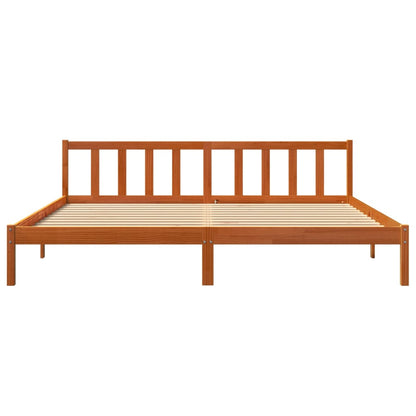 Giroletto senza Materasso Marrone Cera 200x200 cm Legno di Pino