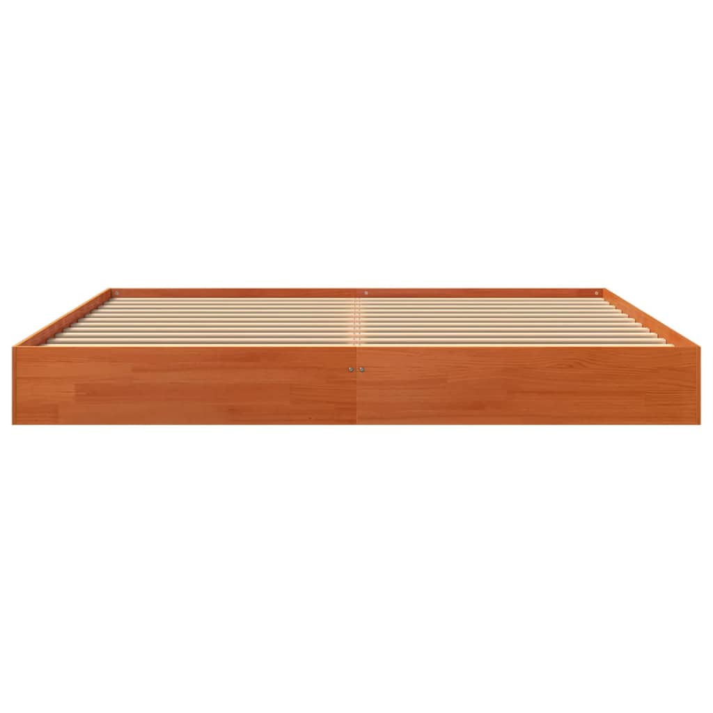 Giroletto senza Materasso Marrone Cera 180x200 cm Legno di Pino